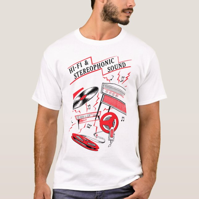Hi-Fi and Stereophonic Sound T-Shirt (Front)