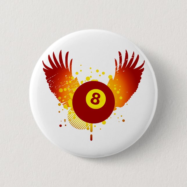 hi-fi billiards 6 cm round badge (Front)