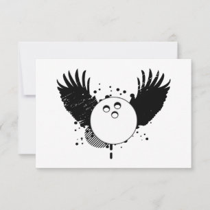 hi-fi bowling ball invitation