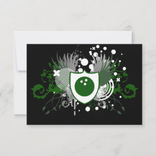 hi-fi bowling crest invitation