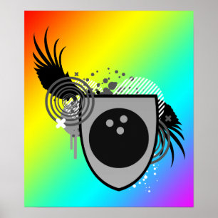 hi-fi bowling crest poster