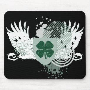 hi-fi four leaf clover mouse mat