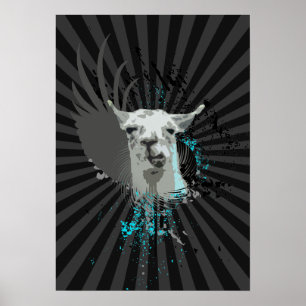hi-fi llama. poster