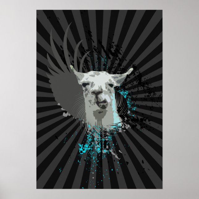 hi-fi llama. poster (Front)