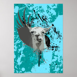 hi-fi llama. poster