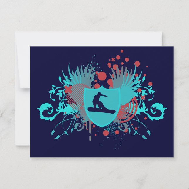 hi-fi snowboarder invitation (Front)