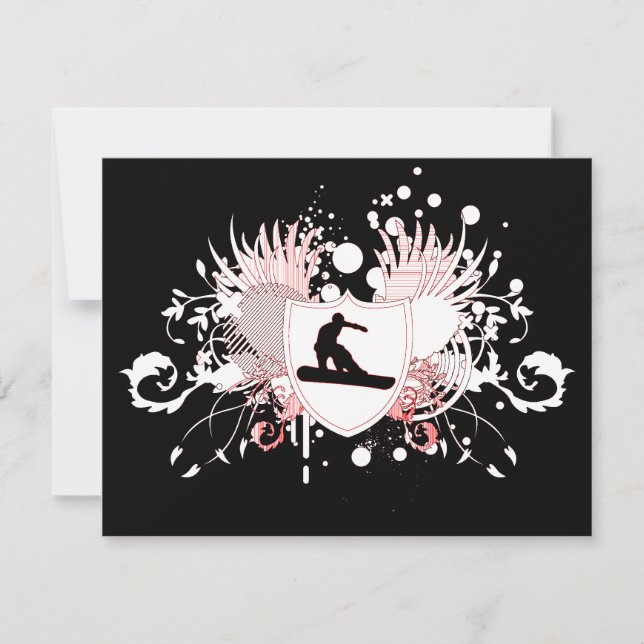 hi-fi snowboarder invitation (Front)