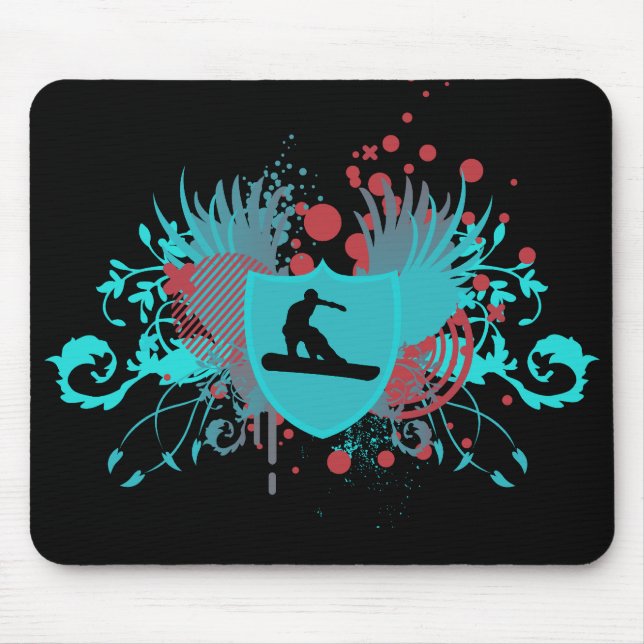 hi-fi snowboarding. mouse mat (Front)