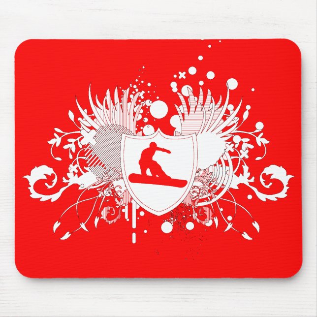 hi-fi snowboarding. mouse mat (Front)