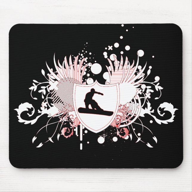 hi-fi snowboarding. mouse mat (Front)