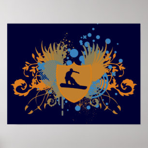 hi-fi snowboarding poster