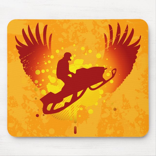 hi-fi snowmobiling mouse mat (Front)