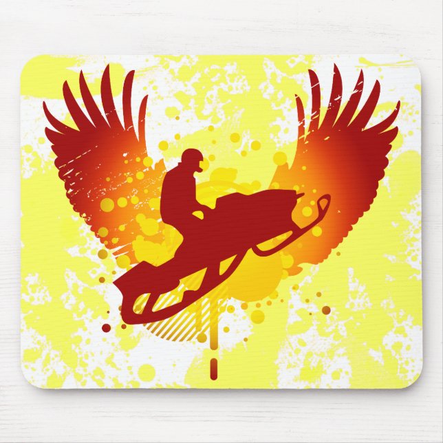 hi-fi snowmobiling mouse mat (Front)