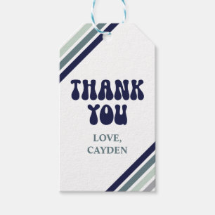 Hi Five Retro Stripes birthday Gift Tags