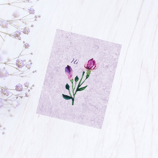 Hi Floral Greeting Card (Creator Uploaded)
