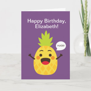 Hi Friends! Pineapple Illustration Card
