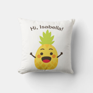 Hi Friends! Pineapple Illustration Cushion