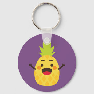 Hi Friends! Pineapple Illustration Key Ring