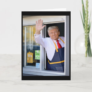 Hi Get Your Burger Donald Trump Cooks Fries Worker Card