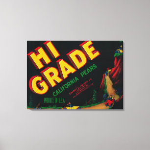 Hi Grade Pear Crate Label Canvas Print