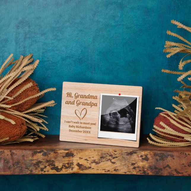 Hi Grandma and Grandpa Photo Ultrasound Frame (Side)