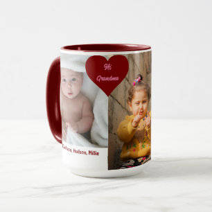 Hi Grandma Custom Modern Mother's Day Photo Mug