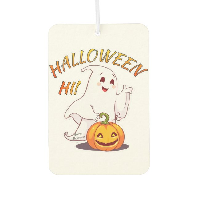 Hi ! Halloween Car Air Freshener (Front)