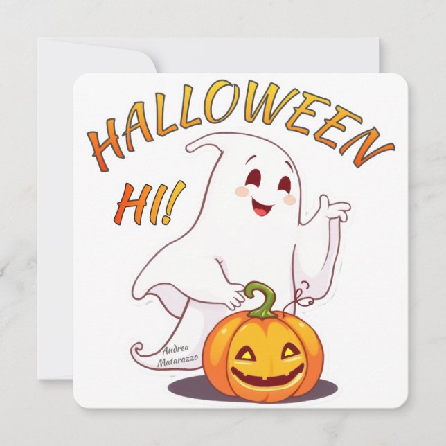 Hi ! Halloween Holiday Card (Front)