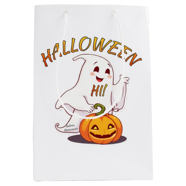 Hi ! Halloween Medium Gift Bag (Front)