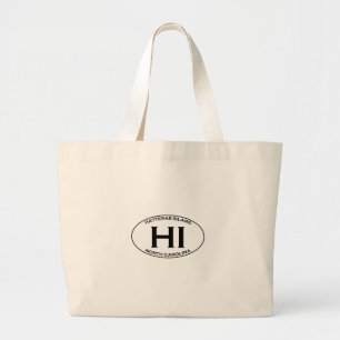 HI - Hatteras Island Oval Logo Large Tote Bag