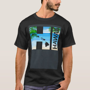 HI Hawaii Islands Hawaiian Beach T-Shirt