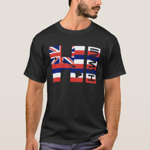 HI Hawaii Islands Hawaiian Flag Beach T-Shirt