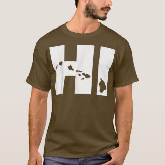 Hi Hawaii Map 1498  T-Shirt