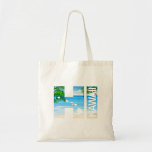 HI Hawaiian Islands Beach Tote Bag