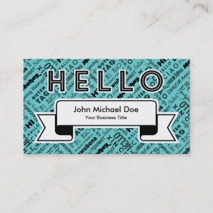 HI & Hello! Around the World Business Card