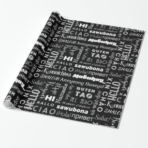 HI & Hello! Around the World Wrapping Paper