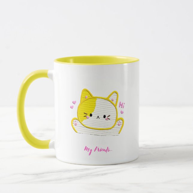 Hi & Hello Kitty Mug  (Left)