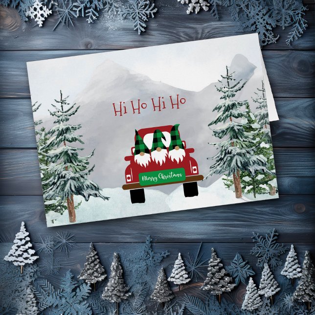 Hi Ho Hi Ho Gnome Home for Christmas Card (Creator Uploaded)