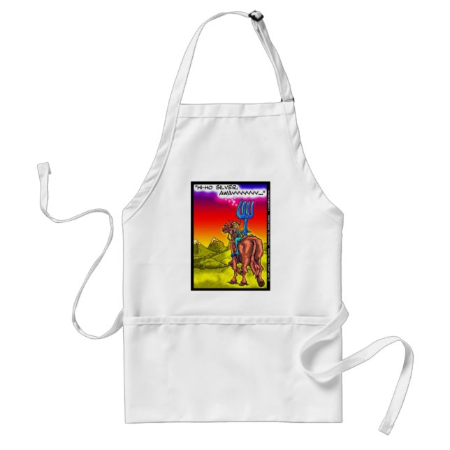 Hi Ho Silver? Fun Lone Ranger Parody Cartoon Gifts Standard Apron (Front)