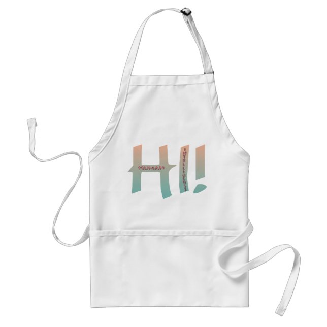 hi! Human intelligence Standard Apron (Front)