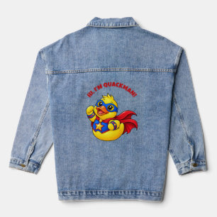 Hi I’m Quackman Superhero Rubber Duck Denim Jacket
