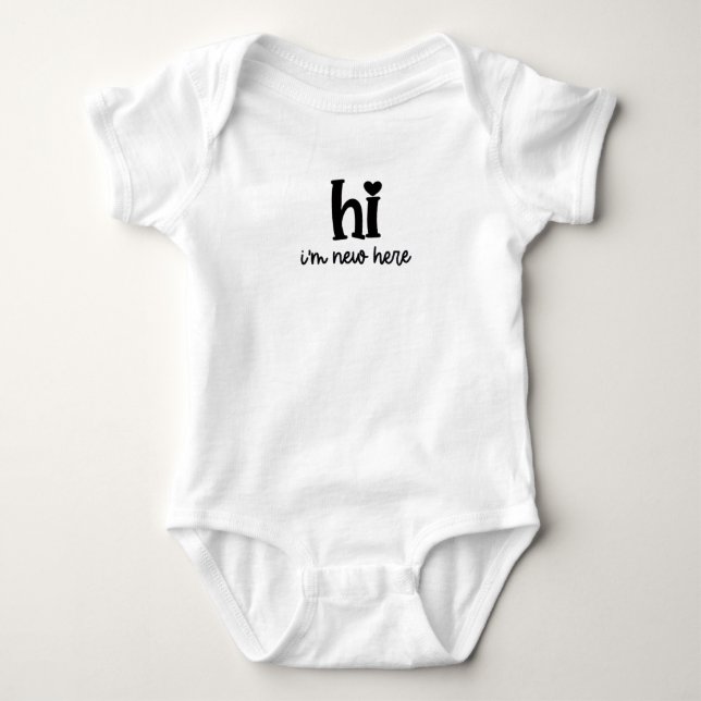 Hi I'm new here Baby Bodysuit (Front)