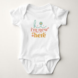 Hi: I'm New Here! Baby Bodysuit