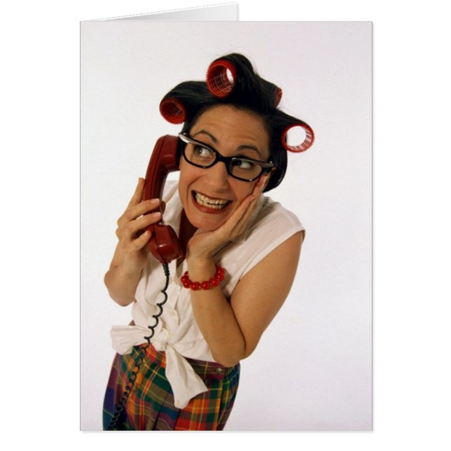 Hi Its Me! Funny Lady on Telephone (Front)