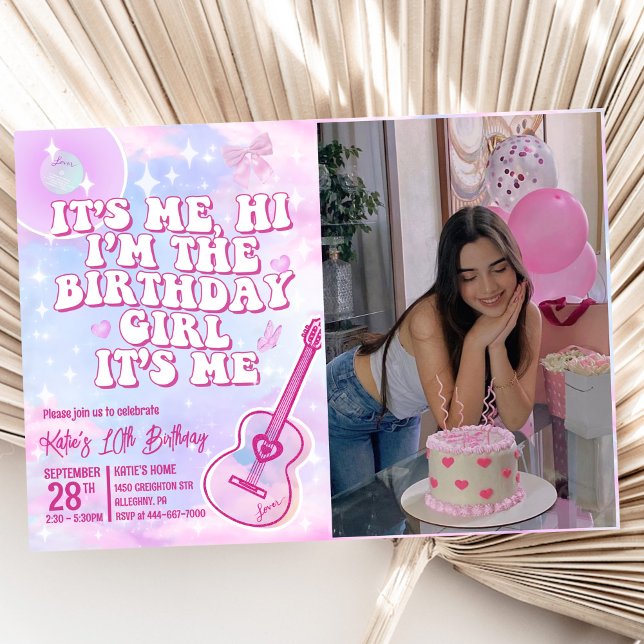 Hi It's Me In My Birthday Era Birthday Photo Invitation (Creator Uploaded)