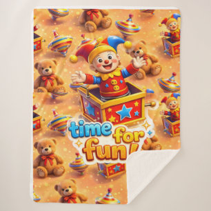 Hi Joy Jester premium Sherpa Blanket