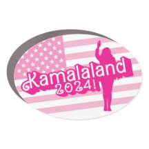 "Hi Kamala" - Oval Car Magnet (no tagline)