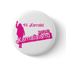 "Hi Kamala" – Round Button (tagline B)