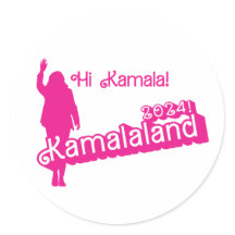 "Hi Kamala" – Round Sticker (tagline B)