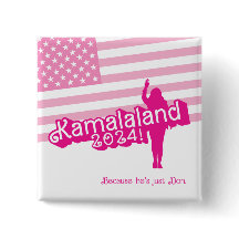 "Hi Kamala" – Square Button (tagline A)